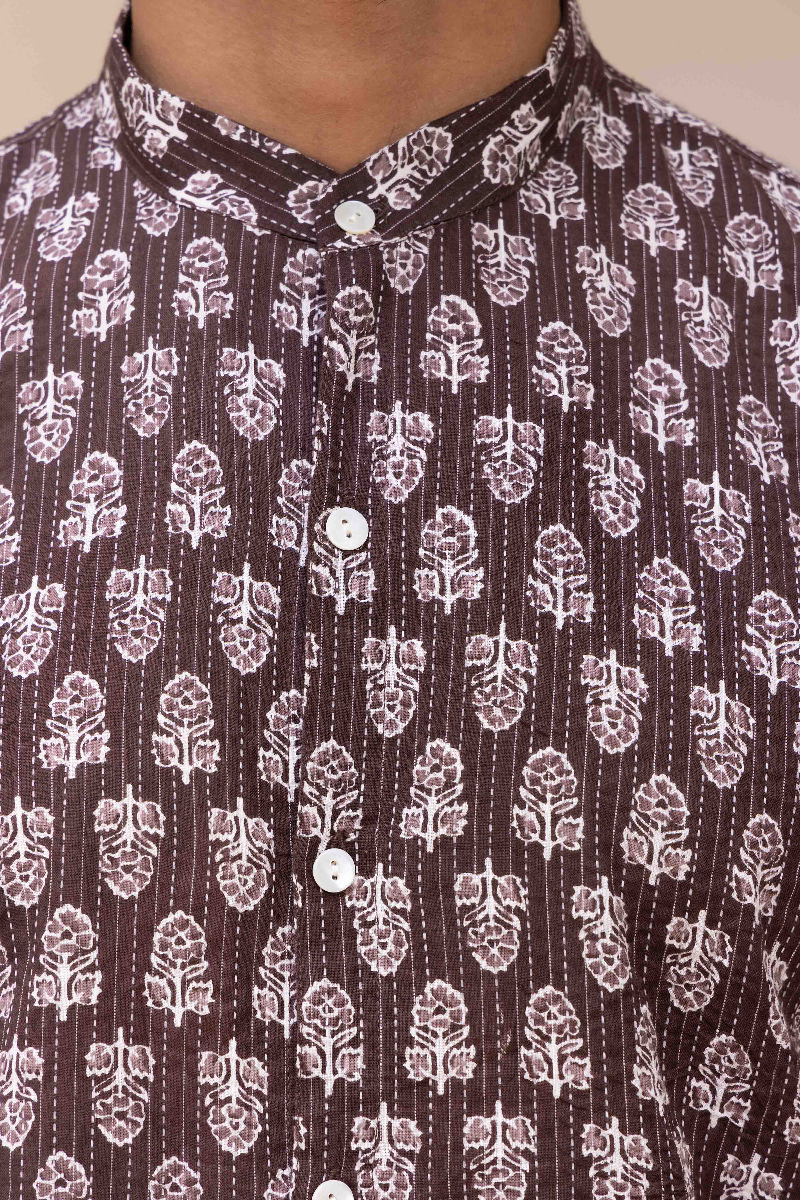Block Printed Cotton Shirt kurta